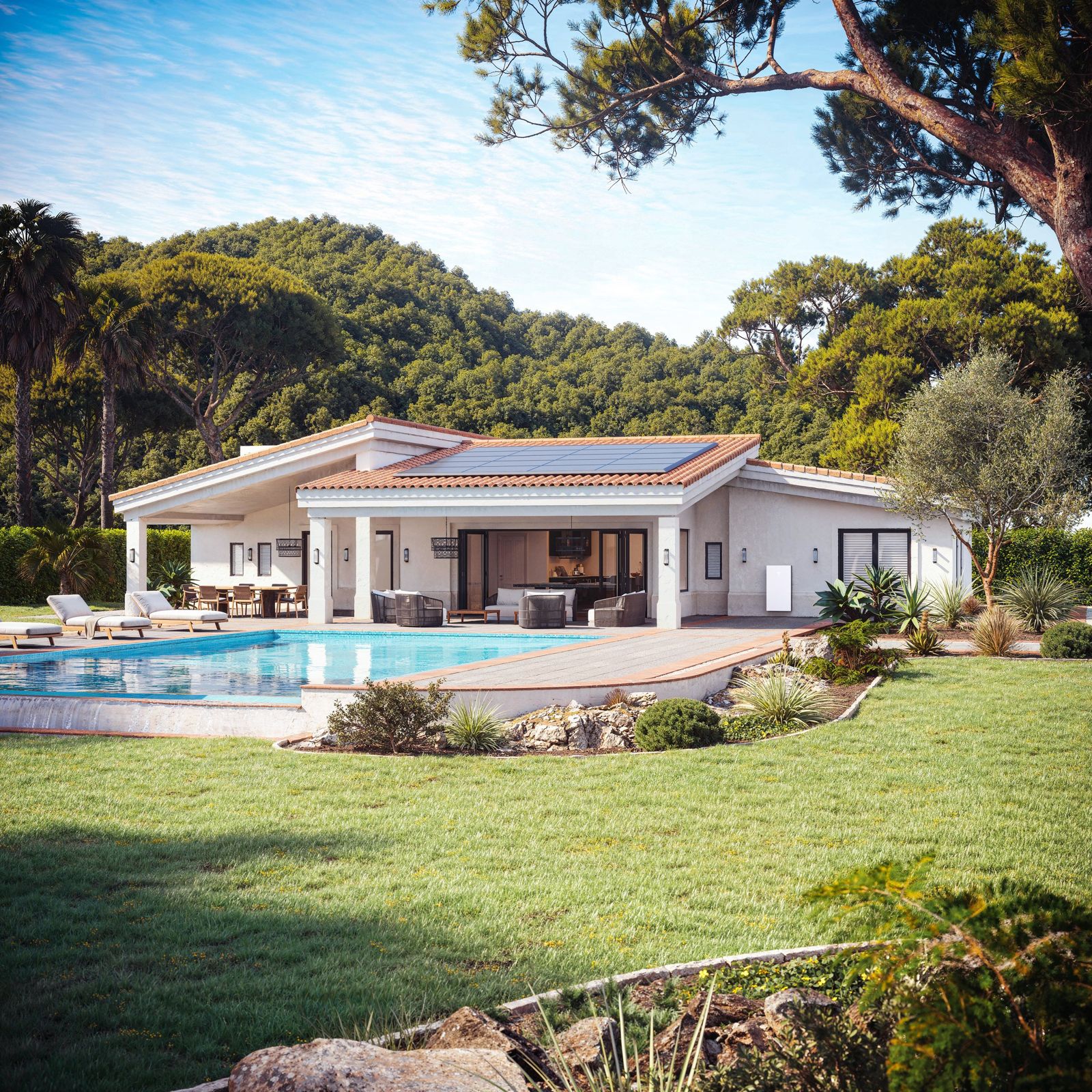 Villa con impianto fotovoltaico e accumulo Tesla Powerwall 3